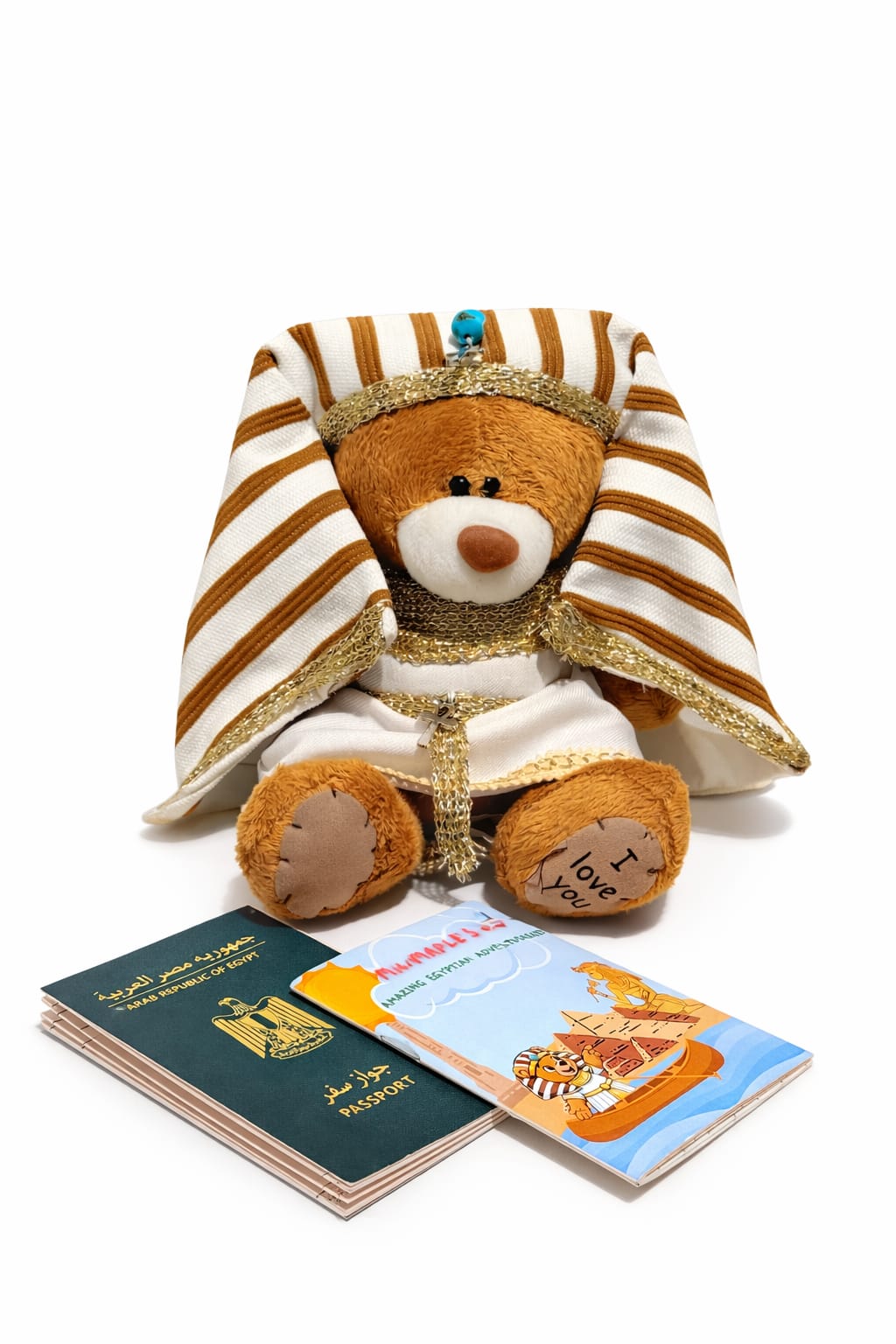 Mr-Maple-Pharaonic-Teddy-Bear-Traveler-Set-Egypt-gift-unique-customize